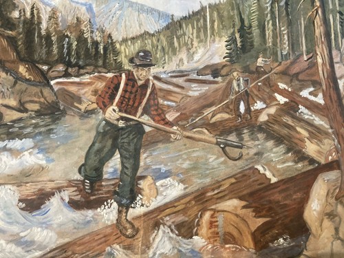 Grand dessin gouache sur - grand,