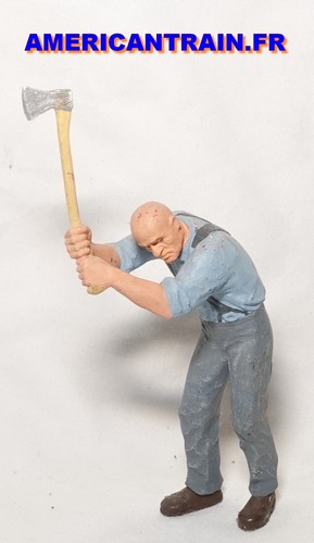 Figurine bucheron avec - , hache