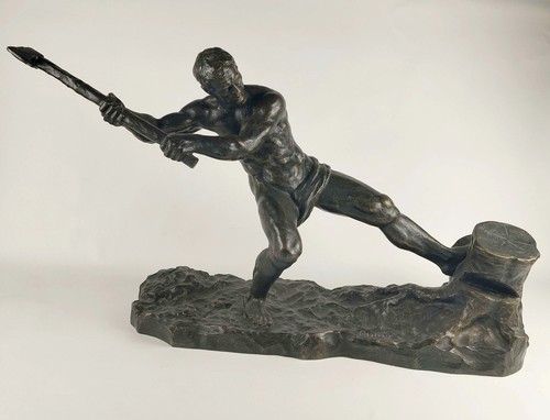 Sculpture bucheron signé - "le, bucheron"