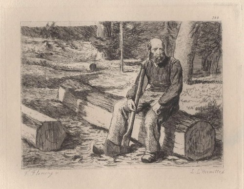 Léon lhermitte bucheron - léon, le