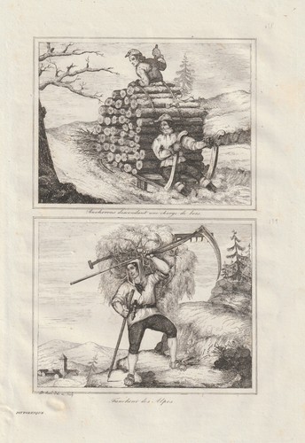 Bûcheron faucheur des alpes - des,
